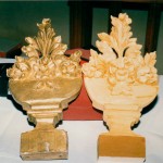 Copia de una pieza en madera dorada con pan de oro